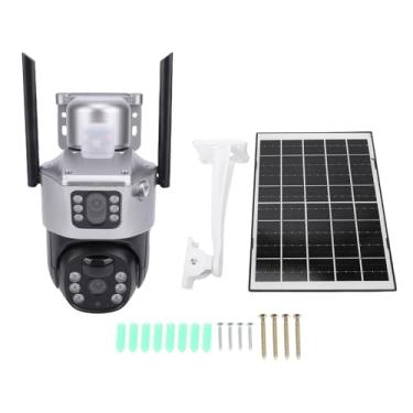 Imagem de Heayzoki Câmera de Segurança Solar Celular 4G LTE, Câmera Externa Sem Fio Movida a Energia Solar de 8000mAh Com Detecção de Movimento PIR, Rastreamento Automático à Prova de água IP66