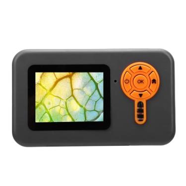 Imagem de Jectse Microscópio Com Câmera 1000X, Kit Científico Portátil Com Zoom Portátil de Alta Definição e Tela de 2 Polegadas, para Pesquisa Acadêmica e Observação Educacional (Cinza)