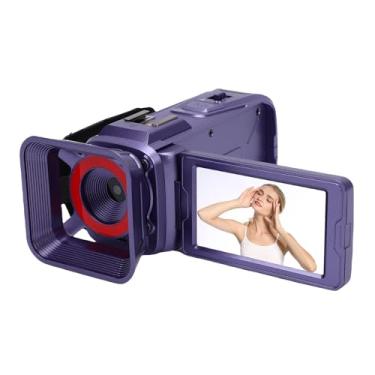 Imagem de ASHATA Filmadora Com Câmera de Vídeo 4K, Câmera Vlogging de 64 MP para YouTube Tela Giratória de 3,0 Polegadas Filmadora Com Zoom Digital 18X Com Interface USB, para Escola de Viagens (Roxa)