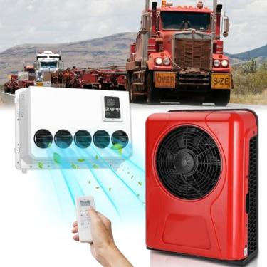 Imagem de Ar condicionado de 12 V 11000 BTU, estacionamento de caminhão 12 volts DC ar condicionado split unidade de CA elétrica, inversor A/C silencioso de alta eficiência para semi-caminhão, reboque, campista