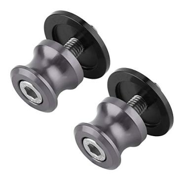 Imagem de Luqeeg Suporte Traseiro Cnc Anodizado Duro, Sliders de Carretel de Braço Oscilante, Fácil de Instalar para Entusiastas de Motocicletas, Liga de Alumínio, Vermelho e Azul, 2 Peças (Cinza)