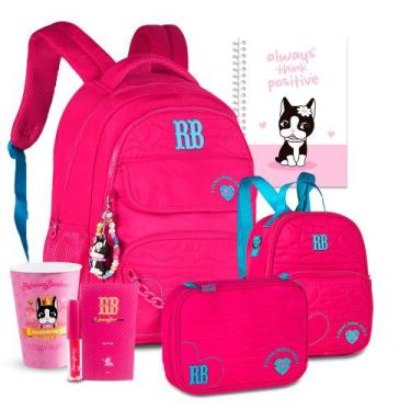 Imagem de Kit Mochila Rebecca Bonbon Costas Estojo Box Amplo Lancheira, RB27015 
