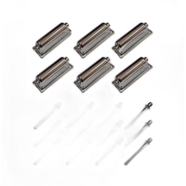 Imagem de Kit 6 Canoas Tom Caixa Cromo 18.3 + 12 Parafusos 51 X 6Mm M6