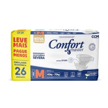 Imagem de Fralda Geriátrica Confort Master Jumbo M com 26 unidades