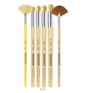 Imagem de Kit De Pinceis Castelo Para Pintura De Efeitos- 06 Unidades Modelo 04