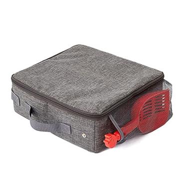 Imagem de YUHOME Caixa de areia portátil de viagem para gatos no carro, sem odor, à prova de vazamento, dobrável, dobrável