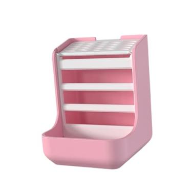 Imagem de Ｂｅｓｇａ Suporte para feno para coelhos, evita tombamentos e reduz o desperdício de comida. Também serve como comedouro para porquinhos-da-índia e hamsters, Rosa