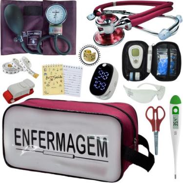 Imagem de Kit Enfermagem Aparelho Pressão Esteto Frete Grátis Promocao - Love Sa