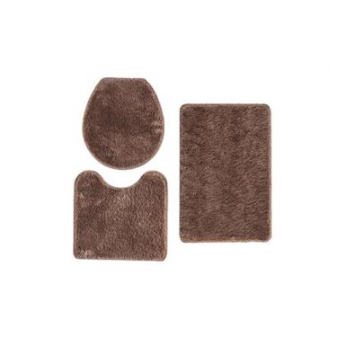 Imagem de Tapete jogo de banheiro 03 peças 100% antiderrapante classic oasis, NU