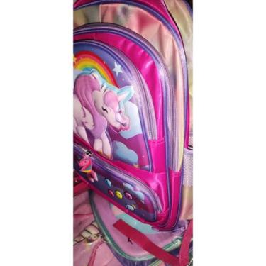 Imagem de Kit Mochila Escolar Creche Infantil Para Menina Com Rodinhas - NoBrand