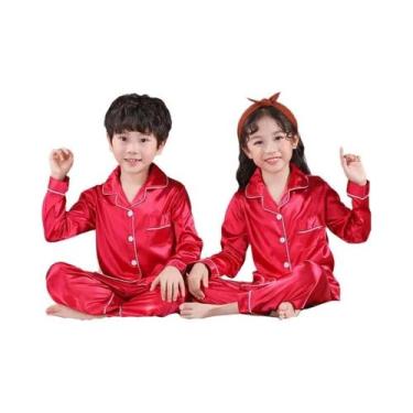 Imagem de Camisola De Seda De Manga Longa Para Meninas, Roupas De Descanso Para 