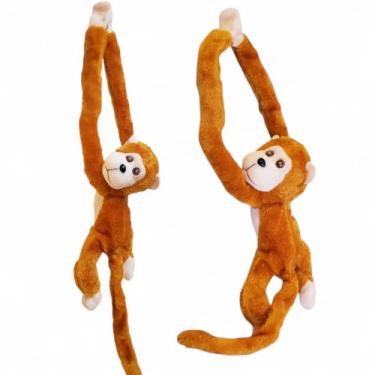 Imagem de Macaco Pelúcia Para Pendurar Braços Longos Som Acende Olhos - LW Gifts