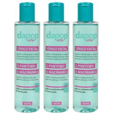 Imagem de Tônico Facial Dapop Niacinamida/Pantenol/Renovador - Kit 3 Un