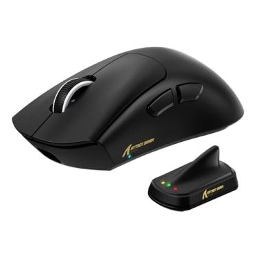 Imagem de MAMBASNAKE Mouse ATTACKSHARK V8 sem fio ultraleve para jogos com sondagem de 8K, 42000 DPI, chip nórdico 54L15 MCU, PixArt 3950 Max com sensor com fio/BT/2,4 GHz, bateria longa de 400 horas