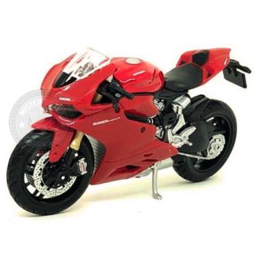 Imagem de Miniatura Moto Ducati 1199 Panigale Vermelha Maisto 1/18, Vermelho