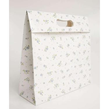 Imagem de Embalagem Presente Sacola Estampa Flores Marisa-68061, UN, Branco