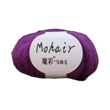 Imagem de Fio De Mohair Macio 25g 160m Para Tricô Manual E Crochê, Lã Para DIY, 