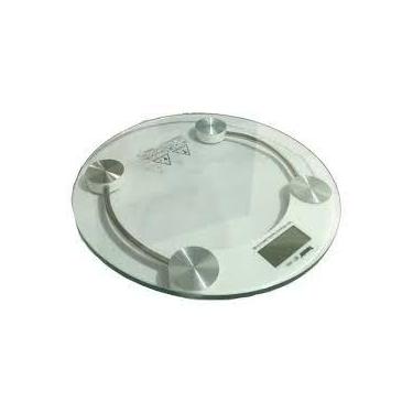 Imagem de Balança Digital de Vidro Redonda 180kg para Pesagem Corporal - Tomate 