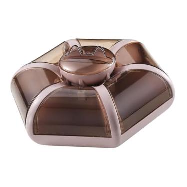 Imagem de Ioensy Bandeja dividida para servir, travessa dividida multiuso para aperitivos, prato para servir doces, nozes, guloseimas e lanches.