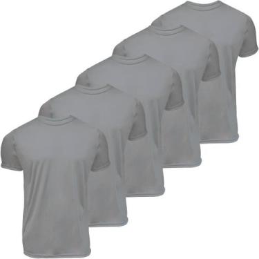 Imagem de Kit 5 camisas manga curta gola redonda Dryfit UV Plus Size - EX311, Ch