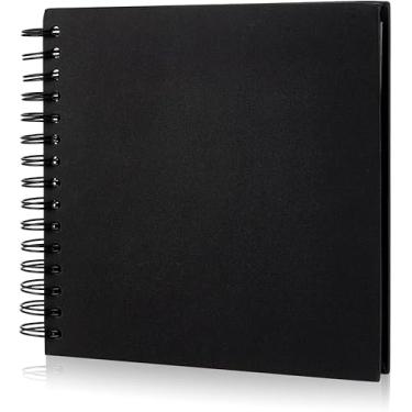 Imagem de Álbum De Fotos Scrapbook Livro De Assinaturas Preto 8 polegadas