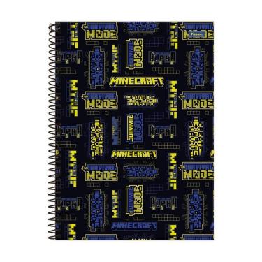 Imagem de Caderno Minecraft Creeper Espiral Capa Dura 1 Matéria 80F