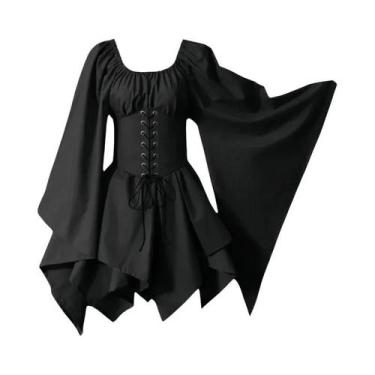 Imagem de Fantasia Medieval Europeia Feminina Com Corset E Saia Larga, Vestido I