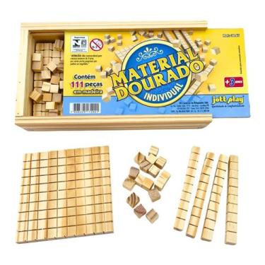 Imagem de Material Dourado Individual 111 peças Brinquedos Educativos Pedagógico