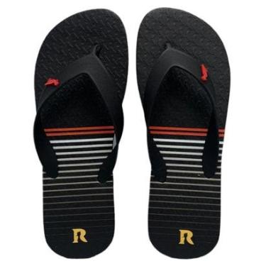 Imagem de Chinelo Reserva Go Masculino Preto Vermelho RSV Listra Summer-Masculino