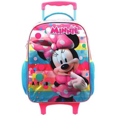 Imagem de Mochila Escolar com Rodinhas 16 Minnie Disney - Tamanho G - xeryus, Mi