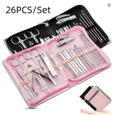 Imagem de Conjunto De Cortador De Unhas Para Arte Em Unhas, Bolsa Com Zíper, 26 