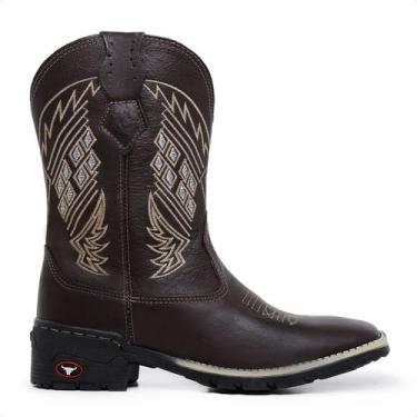 Imagem de Bota Texana Country Masculina Cano Longo 808 - Franboots, Marrom, 42