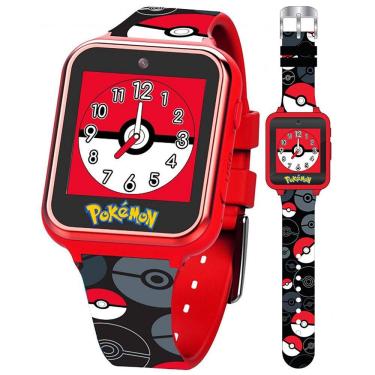 Imagem de Relógio Smartwatch Infantil Pokémon Poké Bola com Tela Touch, Câmera e Alarme