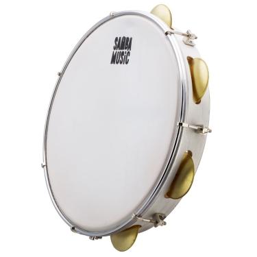 Imagem de Pandeiro Madeira Pvc Branco Wood 7af Leitosa Pd10le Brw Phx