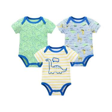 Imagem de Conjunto De Bodies De Algodão Para Bebês Meninas E Meninos Com Manga C