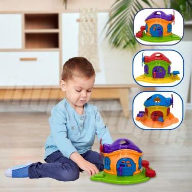 Imagem de Brinquedo Casinha Cogumelo Encantado - 3 Peças Para Encaixar - JXP BRI