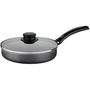Imagem de Frigideira reta com tampa 22cm 1,7l turim - Tramontina, Chumbo, 22cm