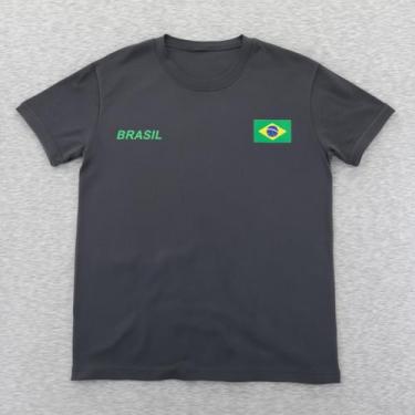 Imagem de Camiseta Estampada Dry Fit Brasil Moda Copa 2026 - Loilu, Preto, M