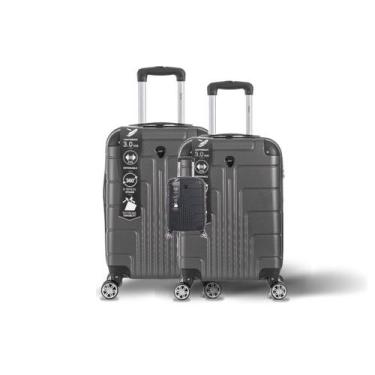 Imagem de Kit Malas Viagem Bordo Média Leves Abs Reforçadas Rodas 360 - Tripx, G