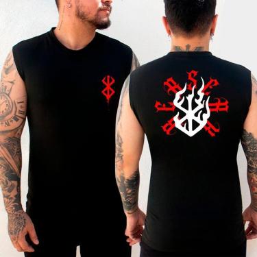 Imagem de Camiseta Regata Abstract Compressão Bersek Guts Falcão Logo Minimalista Geek-Unissex