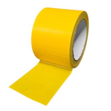 Imagem de Fita Adesiva de Demarcação PVC Amarela 75mmx30m Nastro