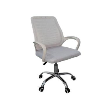 Imagem de Cadeira De Escritório Esteirinha Mesh Ergonômica Giratória Branco - Of