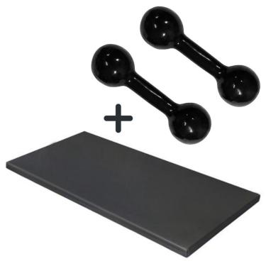 Imagem de Kit Colchonete + Par de Halter 5 kg emborrachado-Unissex