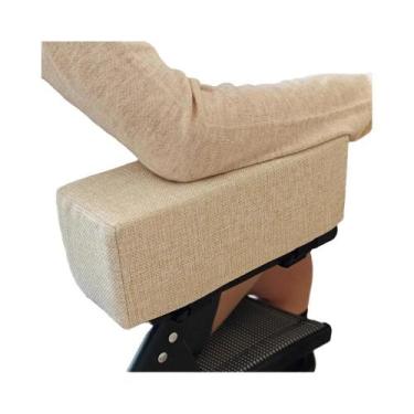 Imagem de Almofadas De Apoio De Braço Em Algodão E Linho Com Espuma Para Cadeira