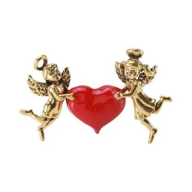 Imagem de Broches De Esmalte Unissex Femininos Com Personagens De Anjo Cupido E 
