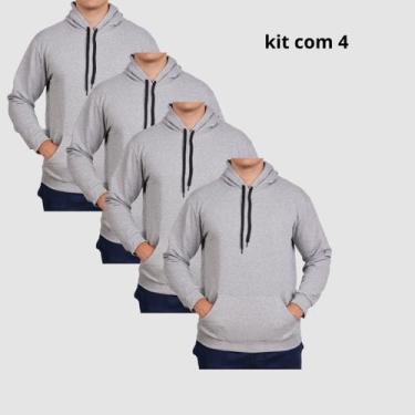 Imagem de Kit 4 Moletons Unisex Com Capuz Estilo Urbano Confortável - Lucam, Cin