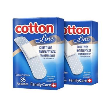 Imagem de Curativo Band-Aid Family Care kit 2 Caixas C/35 Unidades Cotton Line, 