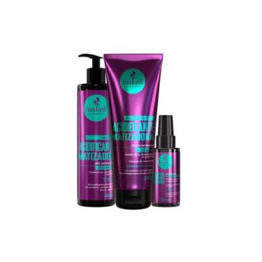 Imagem de Kit Acidificante Matizador Haskell Shampoo 300ml + Máscara 240g + Balm