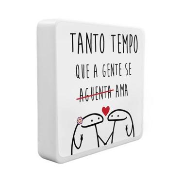 Imagem de Luminária Box Tanto Tempo Que a Gente Se Ama USB TPC Bivolt com Luz Difusa e Fita de LED 5W para Decoração Romântica