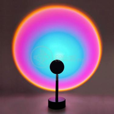 Imagem de Mini Ring Light Sunset Projetor com Luz Circular Colorida e Cabeça Ajustável Laranja Smart Tech